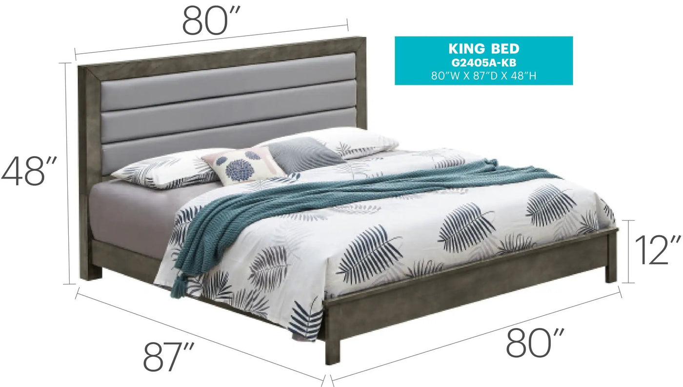 Transitional Modern Design Bed by HouseOfZazla
