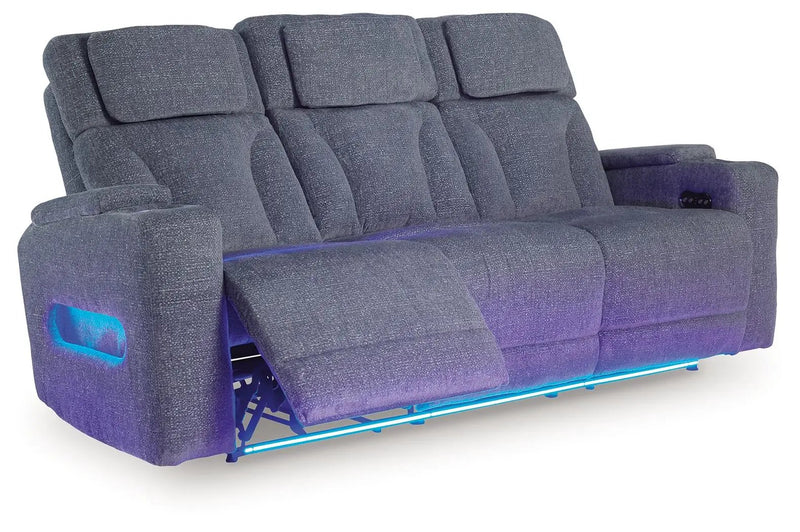 Studio Cave - Power Reclining Sofa - Steel by Unique Piece Furniture