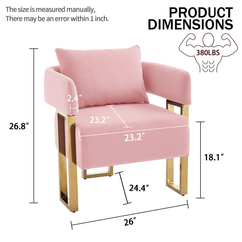Modern Classic Design Decorative Chair Teddy Fleece Upholstered And Metal Foot by Unique Piece Furniture
