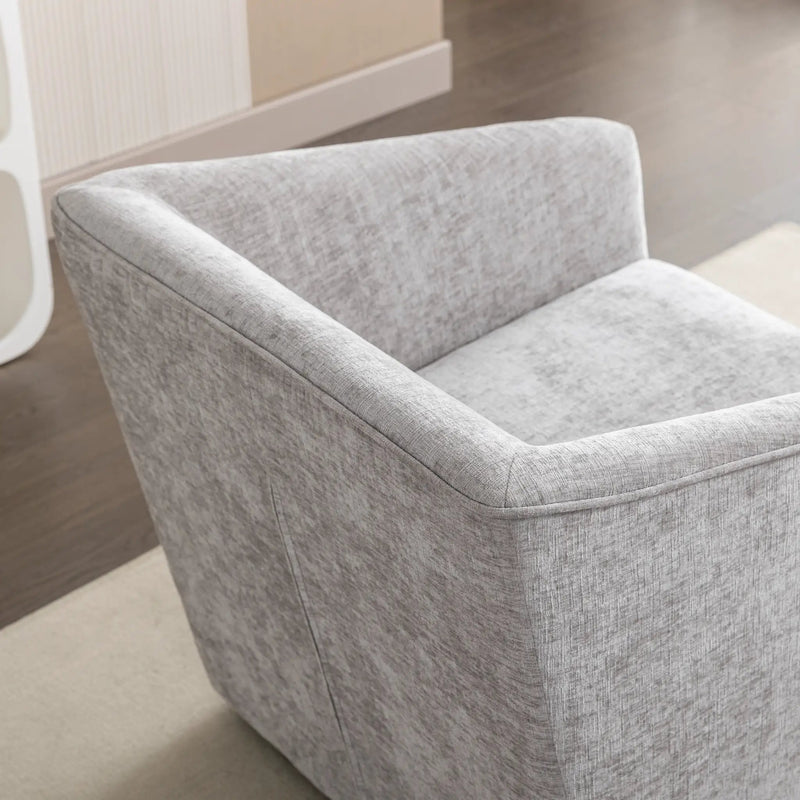 Nice Modern Upholstered Barrel Armchair, 360° Swivel by HouseOfZazla