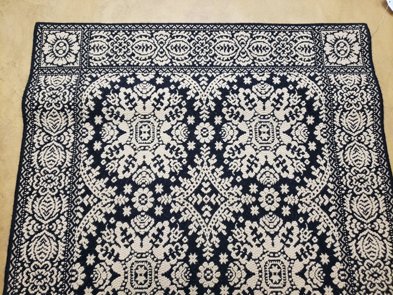 4x6 Power-Loomed Rug Dark Navy Blue & Ivory Oriental Carpet Nice by Jewel Rugs