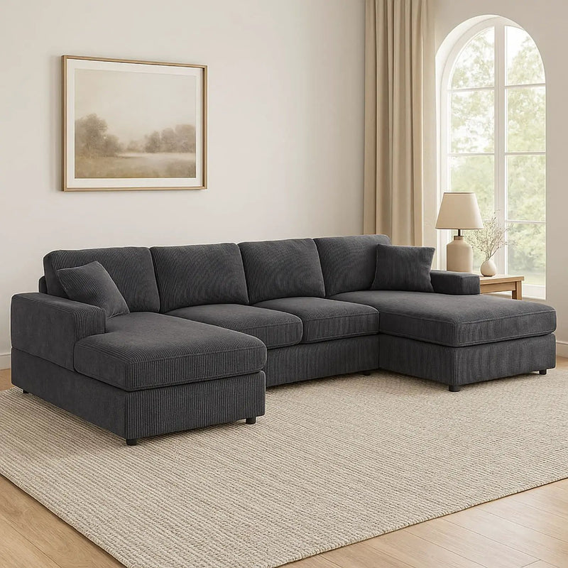 3 Piece Double Chaise Sectional Sofa by HouseOfZazla