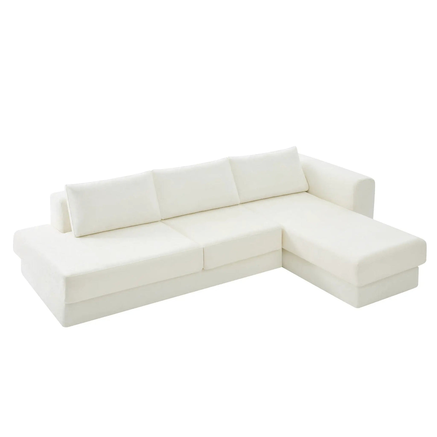 L-Shaped Modular Sofa With Double Layer Cushion by HouseOfZazla