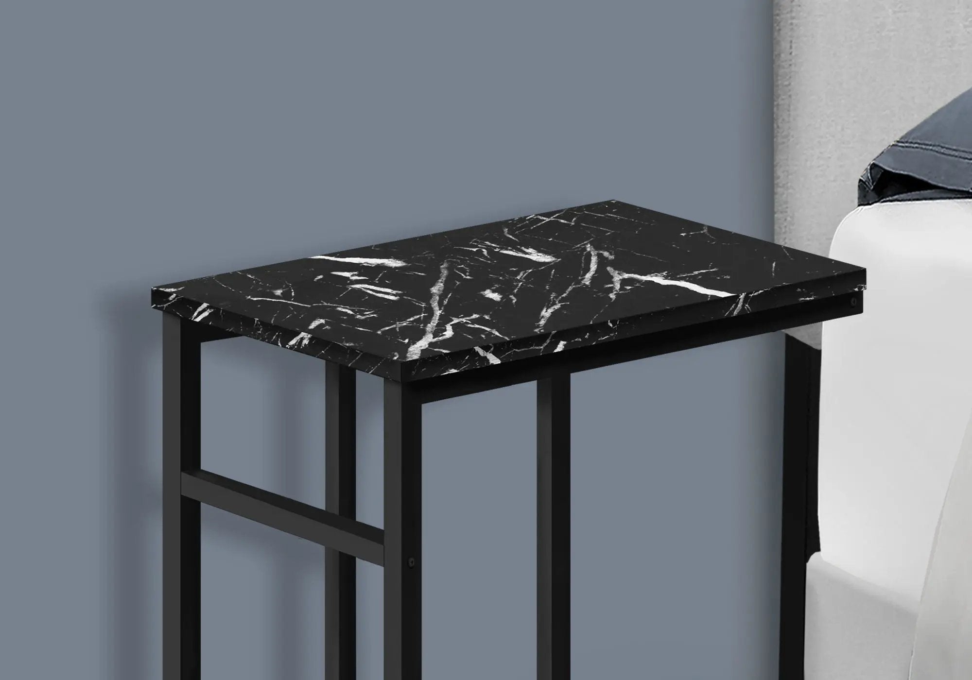 Accent Table, C - Shaped, Modern Design - Black by Unique Piece Furniture
