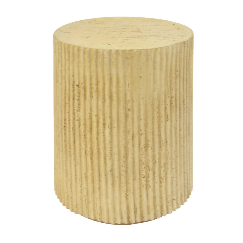 Cylindrical Outdoor Side Table Antique Brown MGO by HouseOfZazla