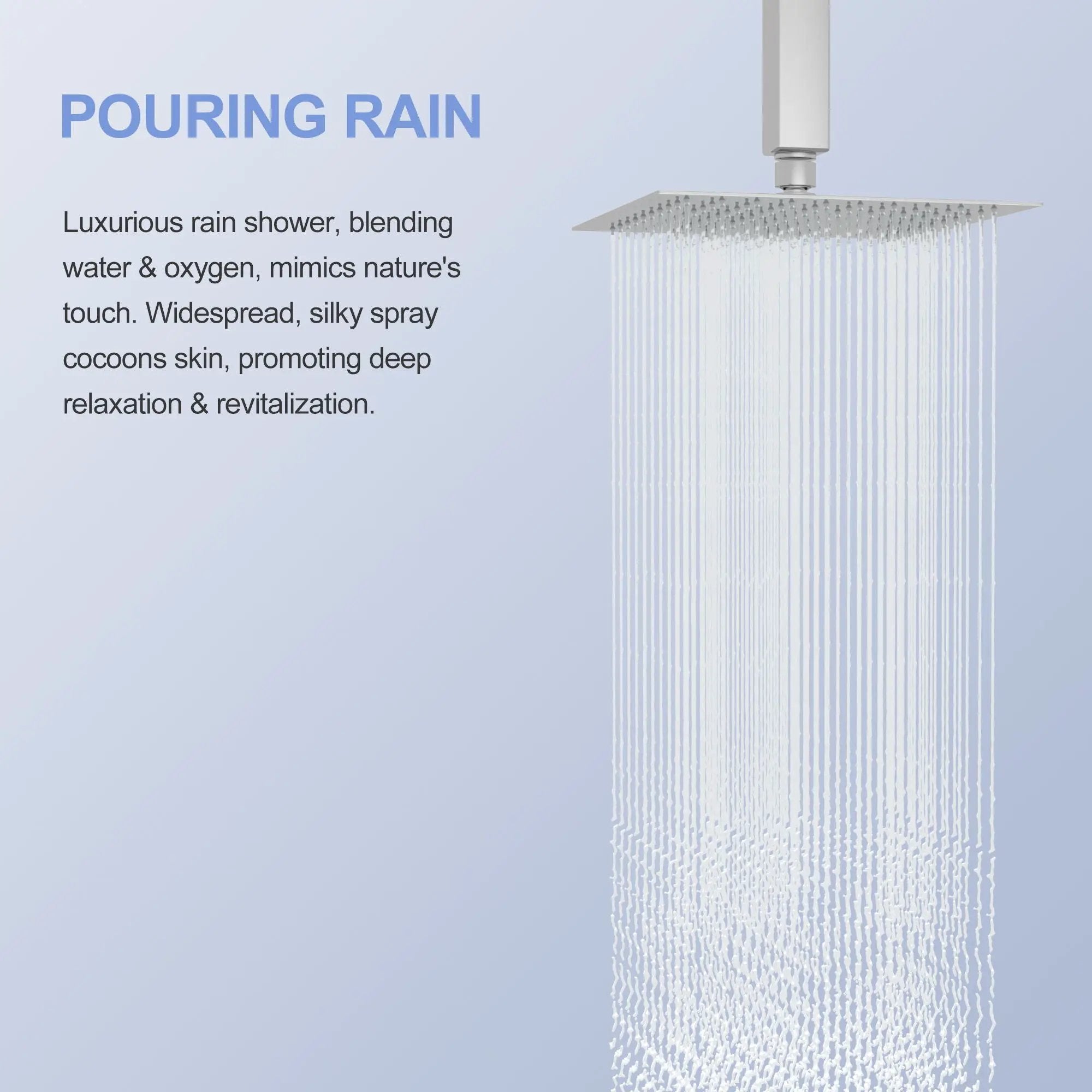 8" Square Rain Shower Head, Ceiling / Wall Mount Stainless Steel Bath Fixture by HouseOfZazla