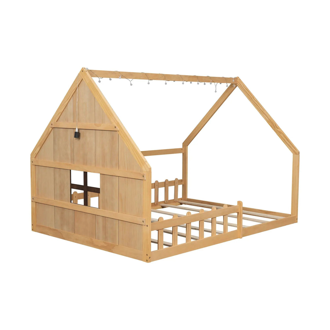 House Bed With Window And Fence by Unique Piece Furniture