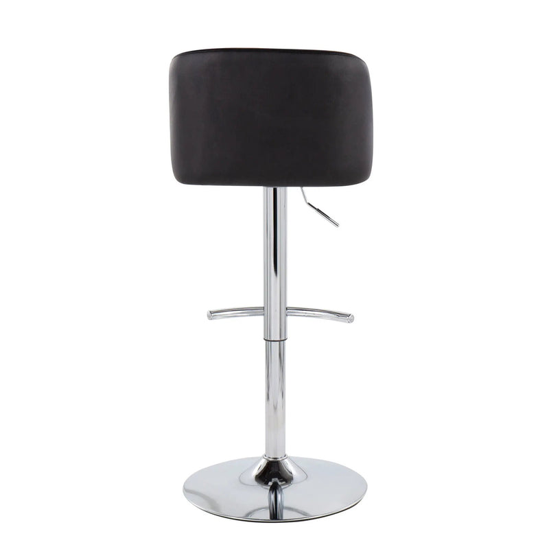 Toriano - Contemporary Adjustable Barstool With Swivel & Rounded T Footrest (Set of 2) by Unique Piece Furniture