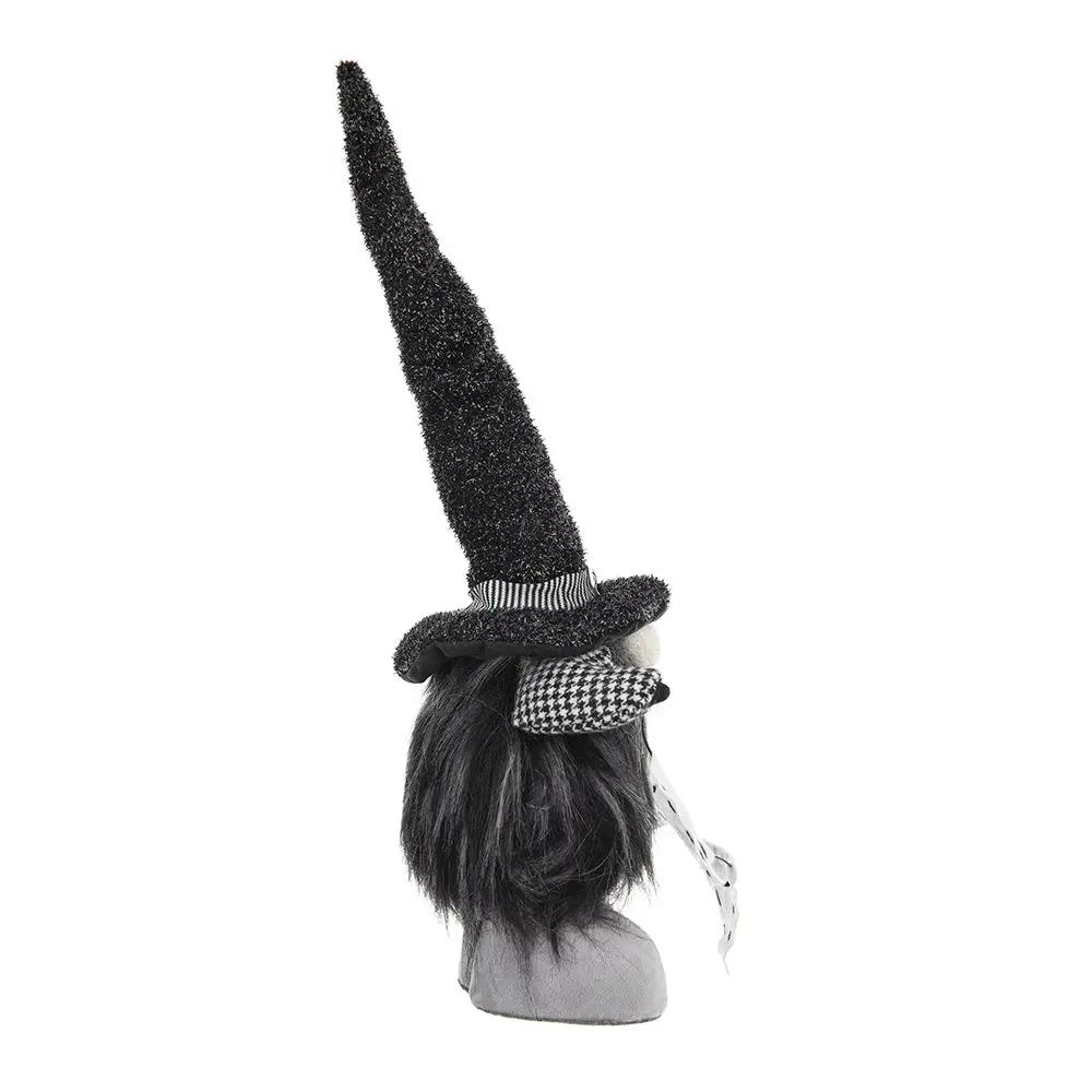 Set of 2 Black Fabric Gnomes with 'Boo' Banner by HouseOfZazla
