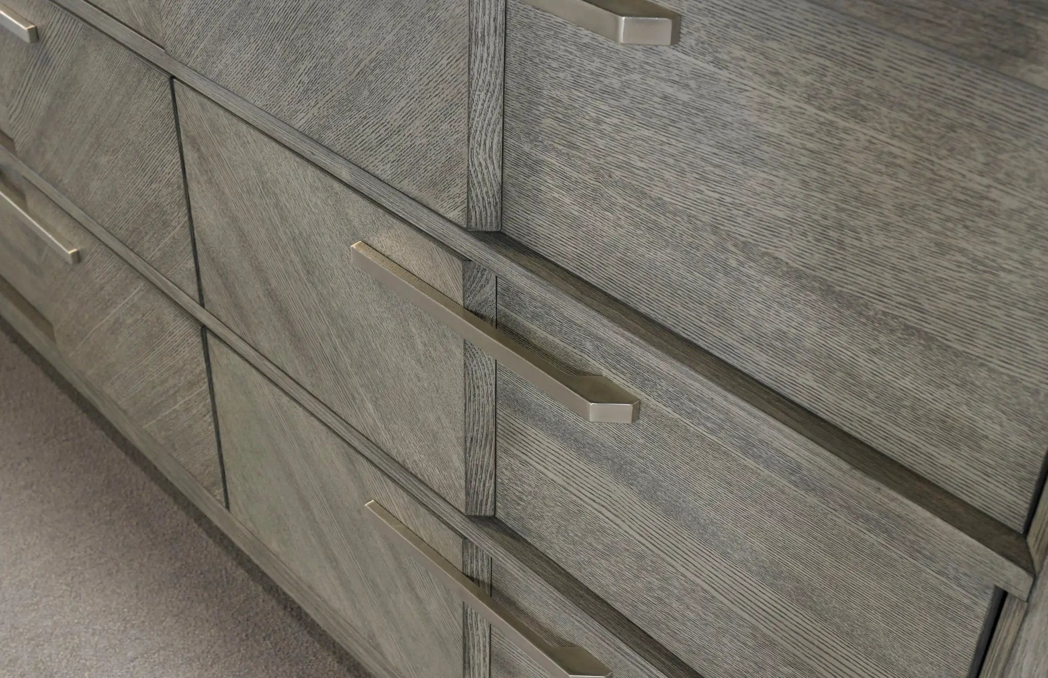 6 Drawer Dresser Book Matched Veneers - Gray by Unique Piece Furniture
