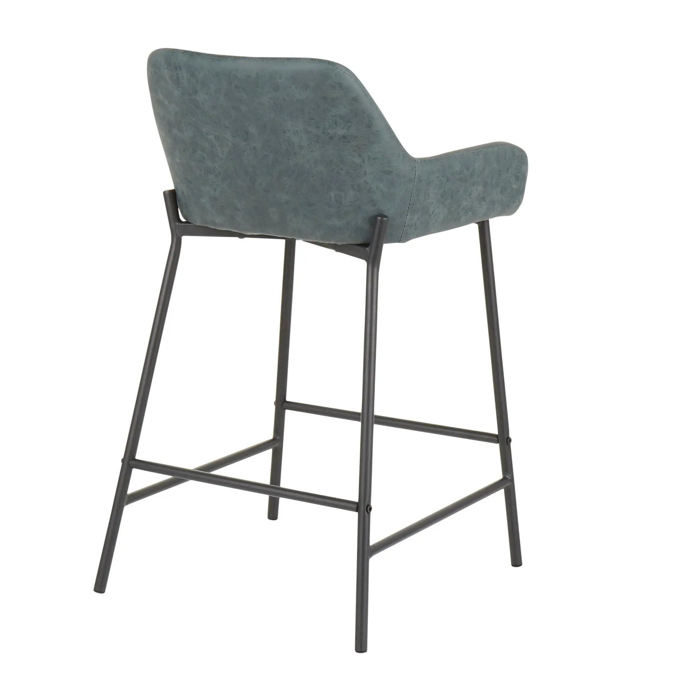 Daniella - Industrial Fixed Height Counter Stool (Set of 2) by HouseOfZazla