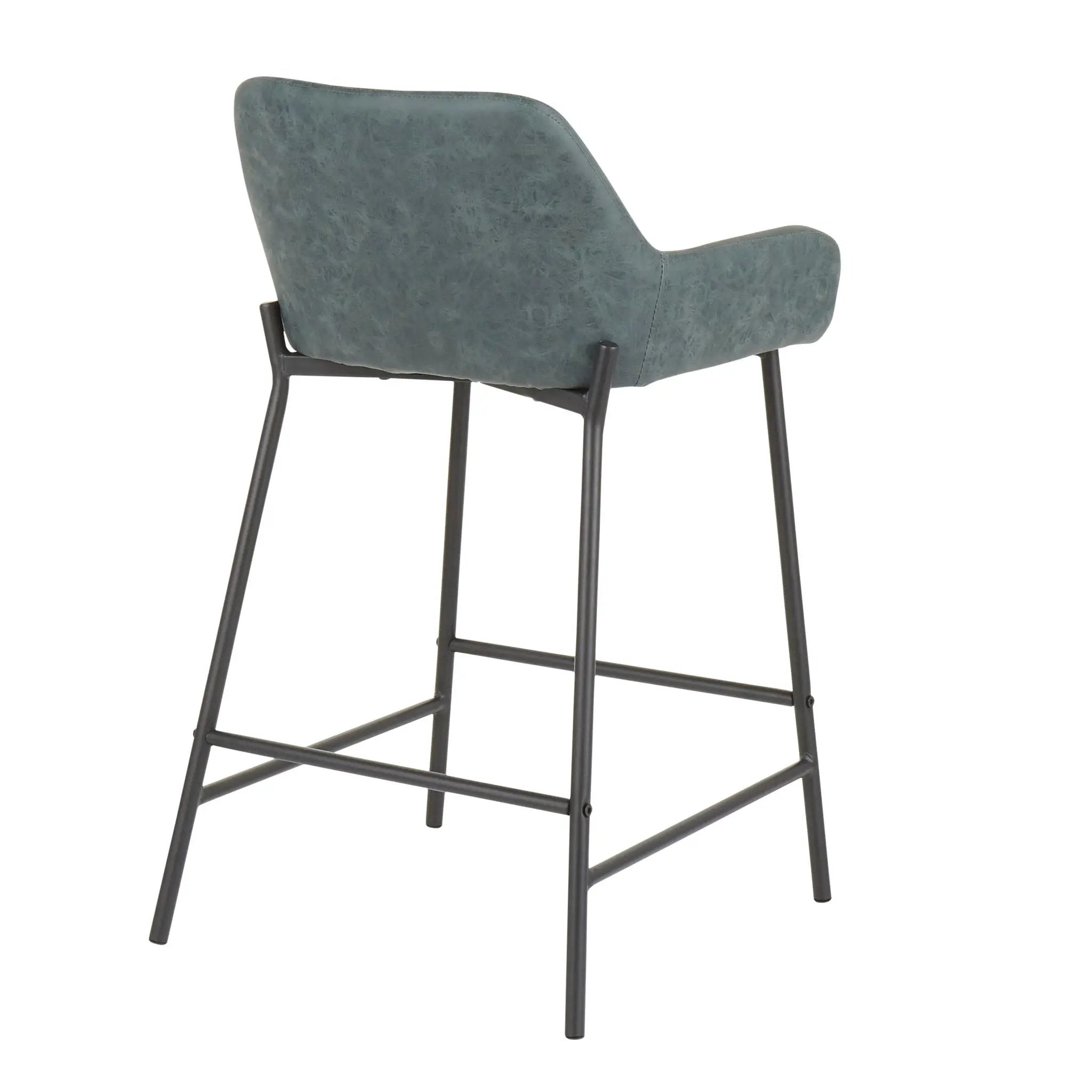 Daniella - Industrial Fixed Height Counter Stool (Set of 2) by HouseOfZazla