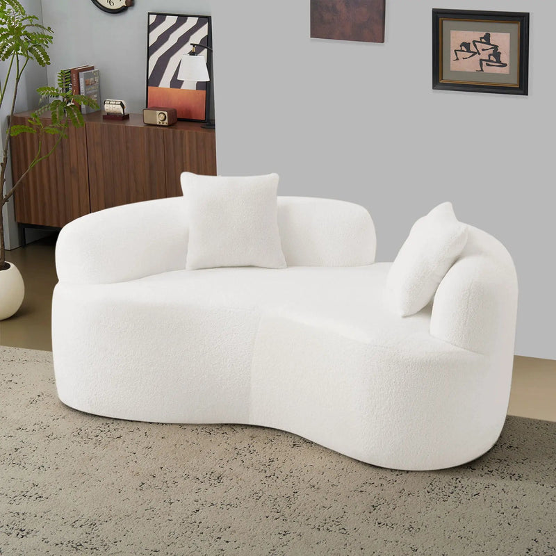 Modern Curved Loveseat by Unique Piece Furniture
