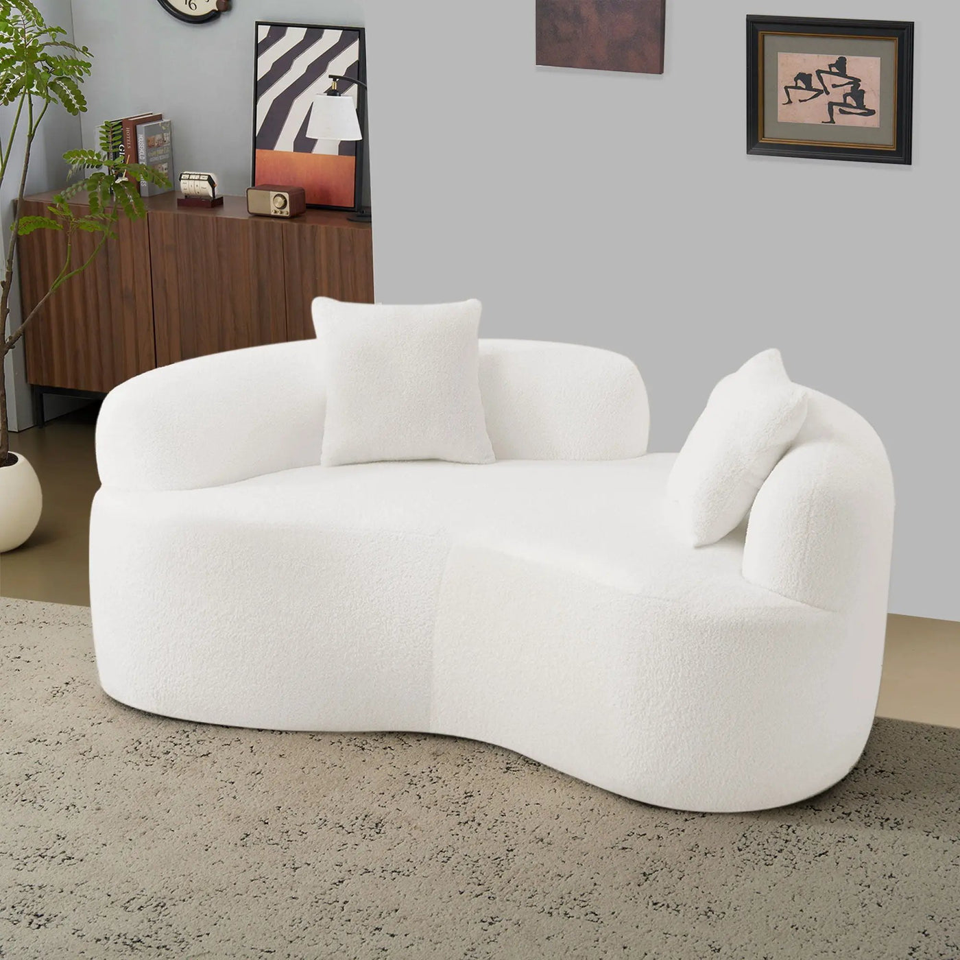 Modern Curved Loveseat by HouseOfZazla
