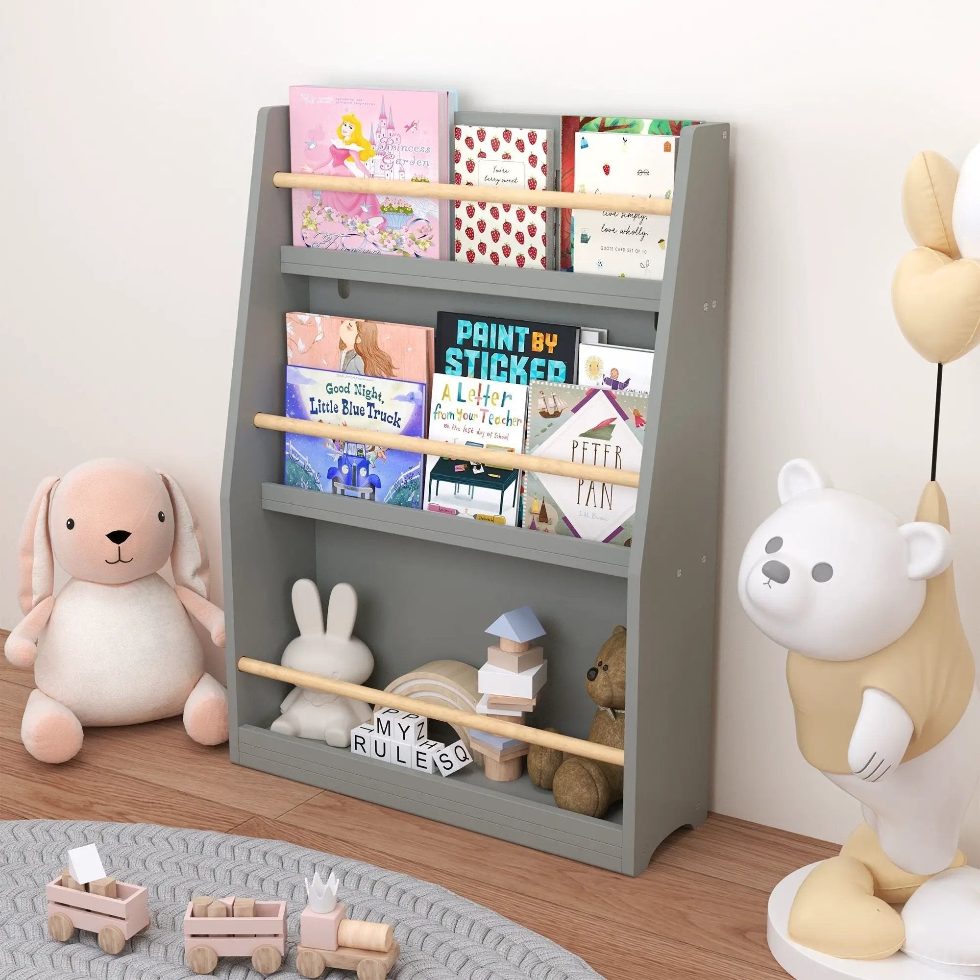 3 Tier Book Shelf, Compact Storage For Bedrooms by Unique Piece Furniture