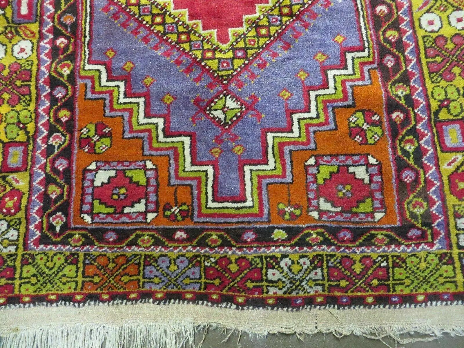 4' X 7' Antique Handmade Turkish Oushak Wool Rug Carpet Red Nice by Jewel Rugs