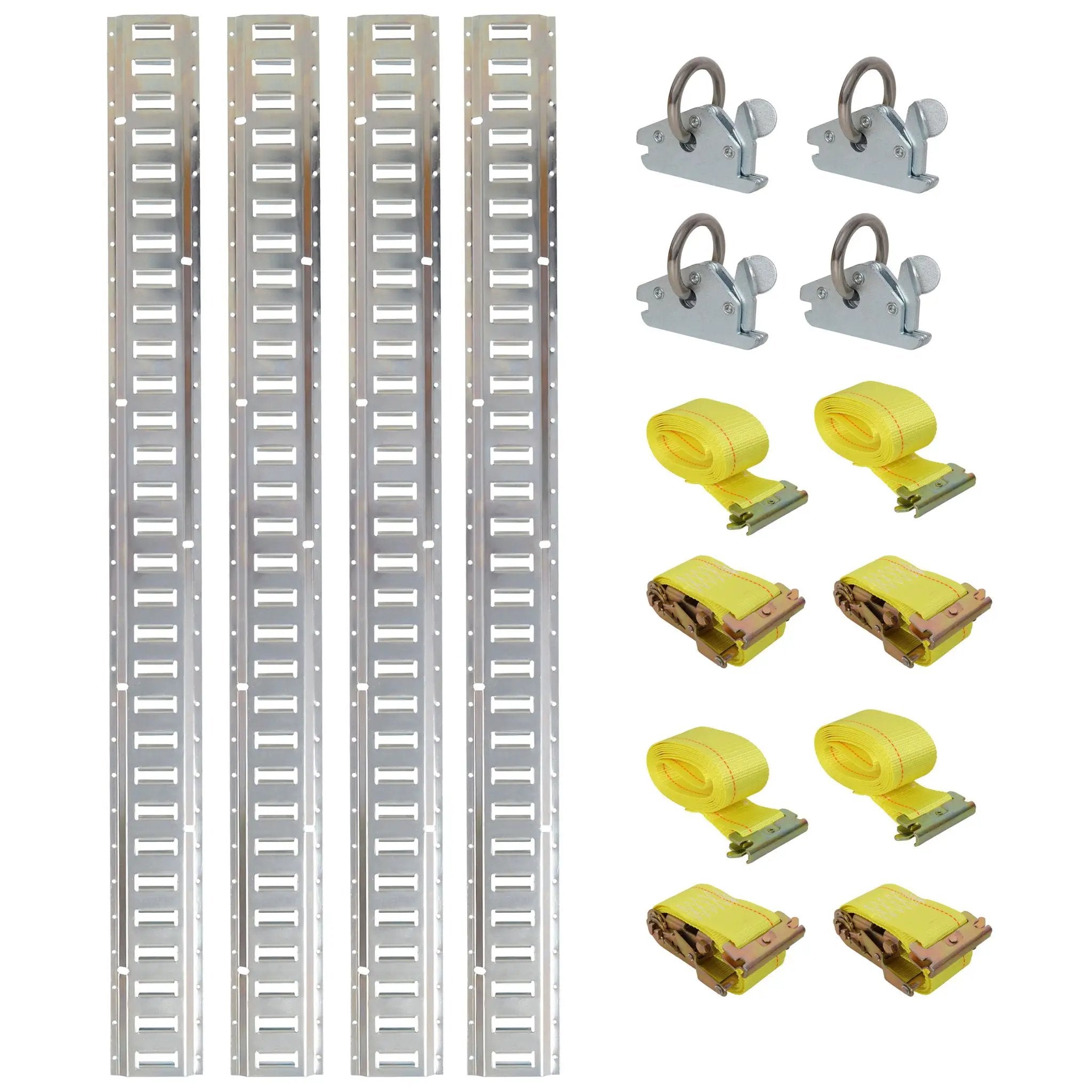 Universal E Track Tie-Down Rail Kit for Trucks, Vans, and Garages by HouseOfZazla