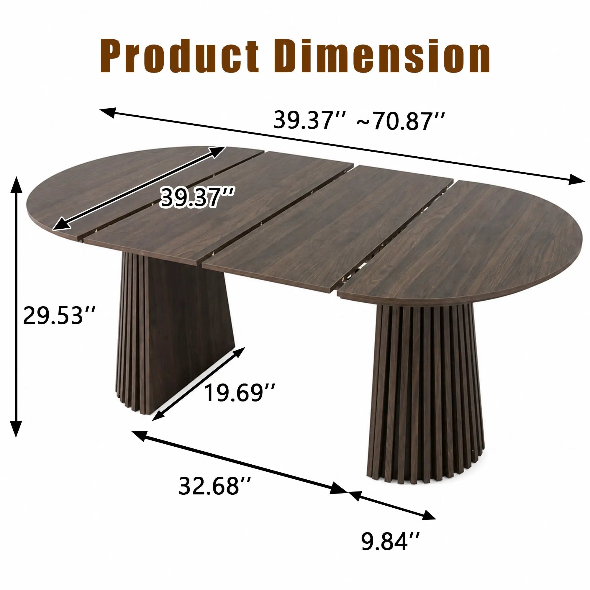 Walnut-Colored Wooden Dining Table by HouseOfZazla