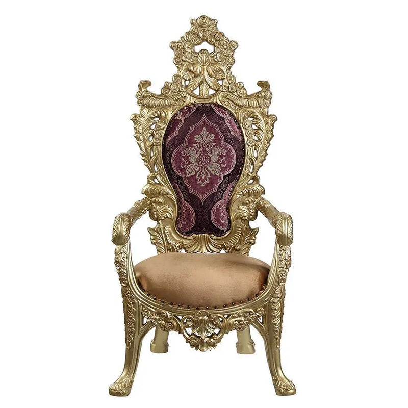 Bernadette - Arm Chair (Set of 2) - Pattern Fabric & Gold by Unique Piece Furniture