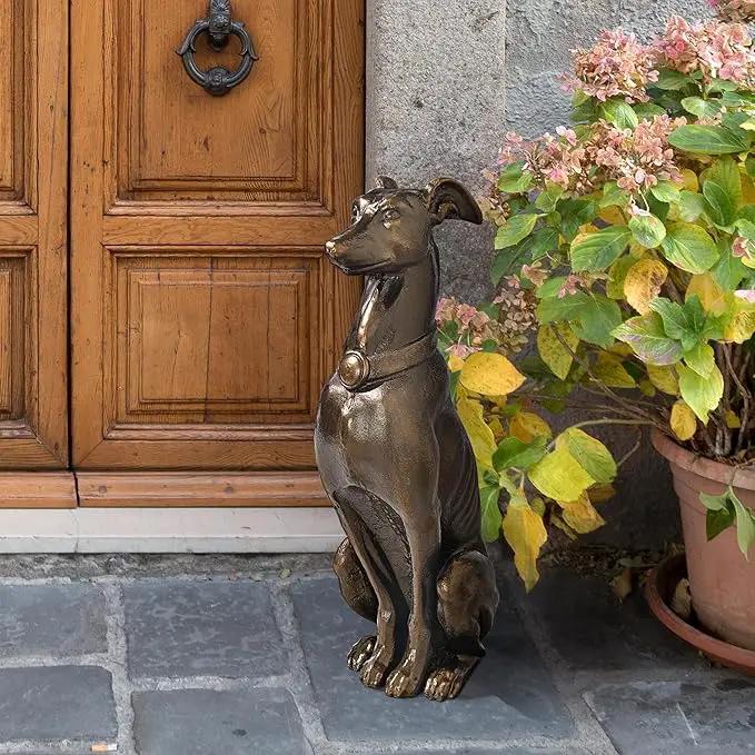 Design Toscano Greyhound Sentinel Cast Iron Dog Statue by GreenHaven Gardens