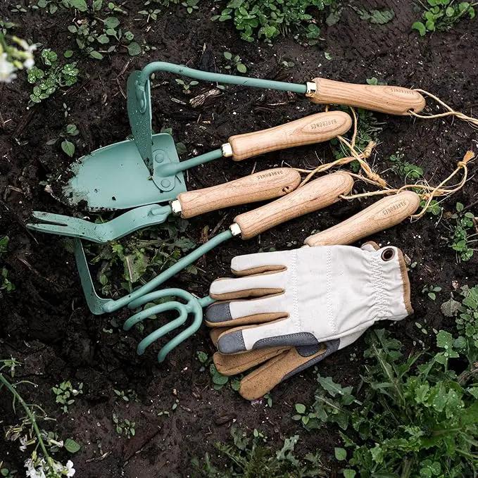 Barebones Japanese Weeding Hoe - Hoe Garden Tool - Durable Stainless Steel Hand Tool for Weeding and Digging (Ash/Mint) by GreenHaven Gardens