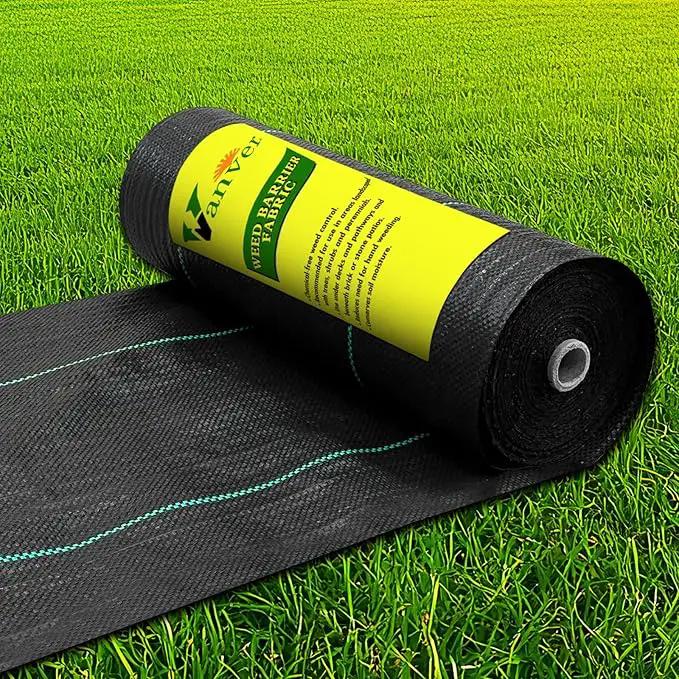 Weed Barrier Landscape Fabric Heavy Duty,3.2 OZ Premium Garden Weed Blocker Fabric for Weed Control, Plastic Ground Cover with Woven Weed Cloth,Durable Landscaping Fabric (1.4ft x 200ft) by GreenHaven Gardens