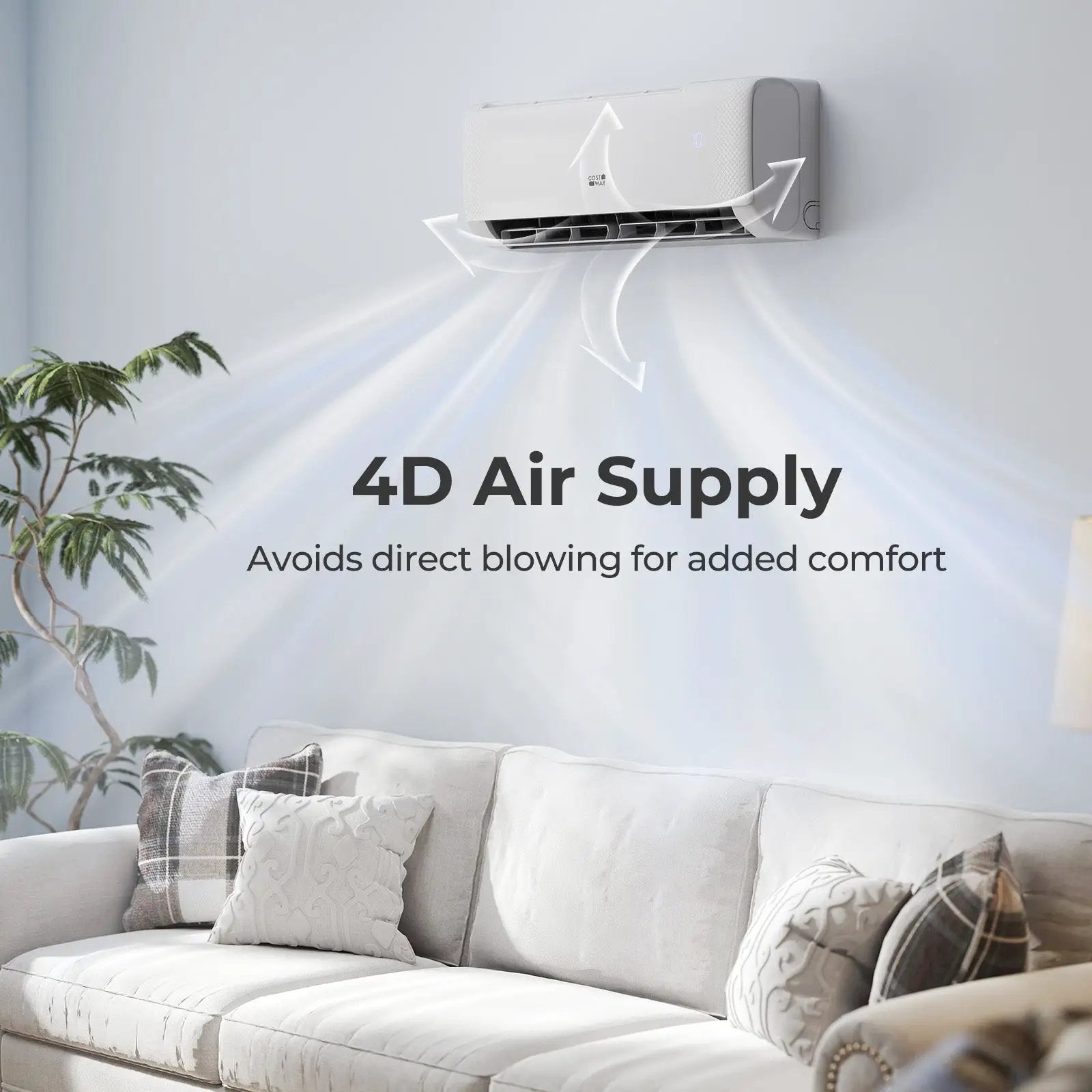 Airtural Series 9100 BTU 20.5 SEER2 WiFi Enabled Mini Split AC 115V Compatible with Alexa by DirectDeals