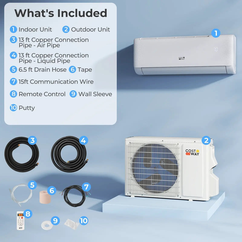 Airtural Series 9100 BTU 20.5 SEER2 WiFi Enabled Mini Split AC 115V Compatible with Alexa by DirectDeals
