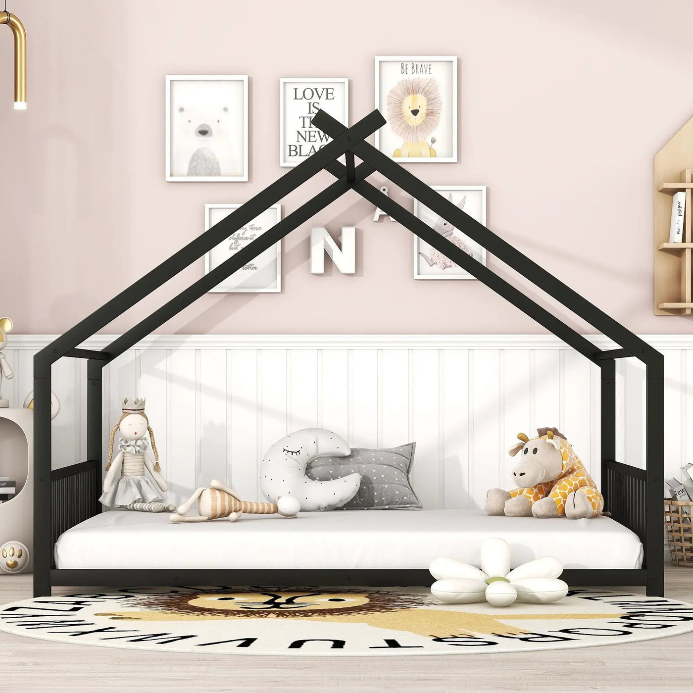 Metal House Bed by Unique Piece Furniture
