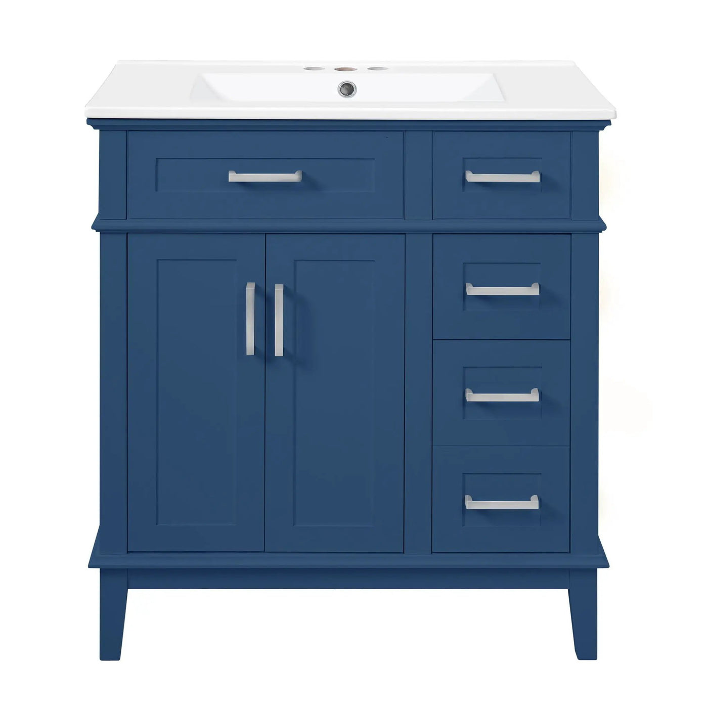 Modern Bathroom Vanity With Sink, Storage Cabinet, Soft Close Doors, Deep & Standard Drawers by HouseOfZazla