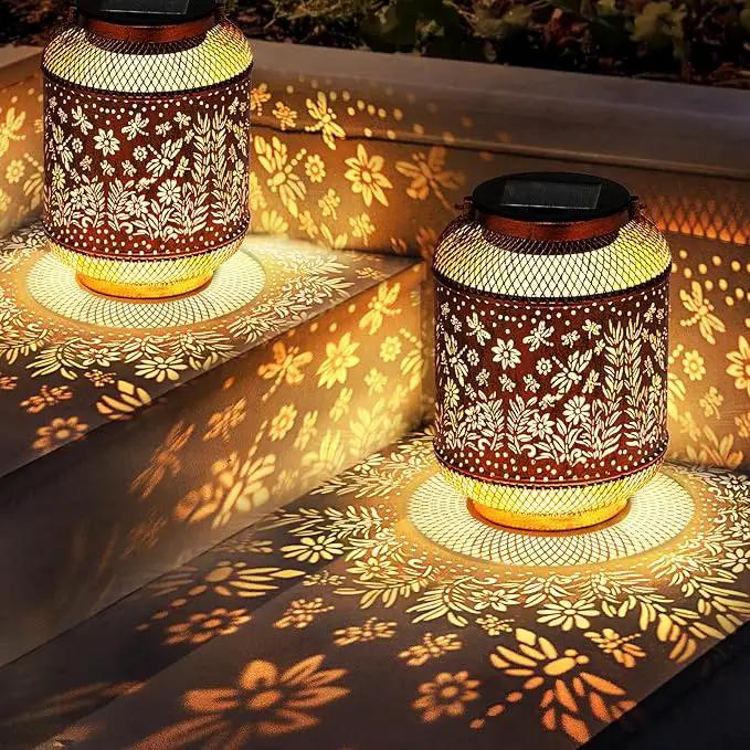 Dragonfly Solar Lanterns Outdoor Waterproof, Hanging Solar Garden Lights, Metal Lights for Yard, Patio, Lawn, Pathway, Garden Decor, Gardening Gifts for Women, Mom, Grandma by GreenHaven Gardens