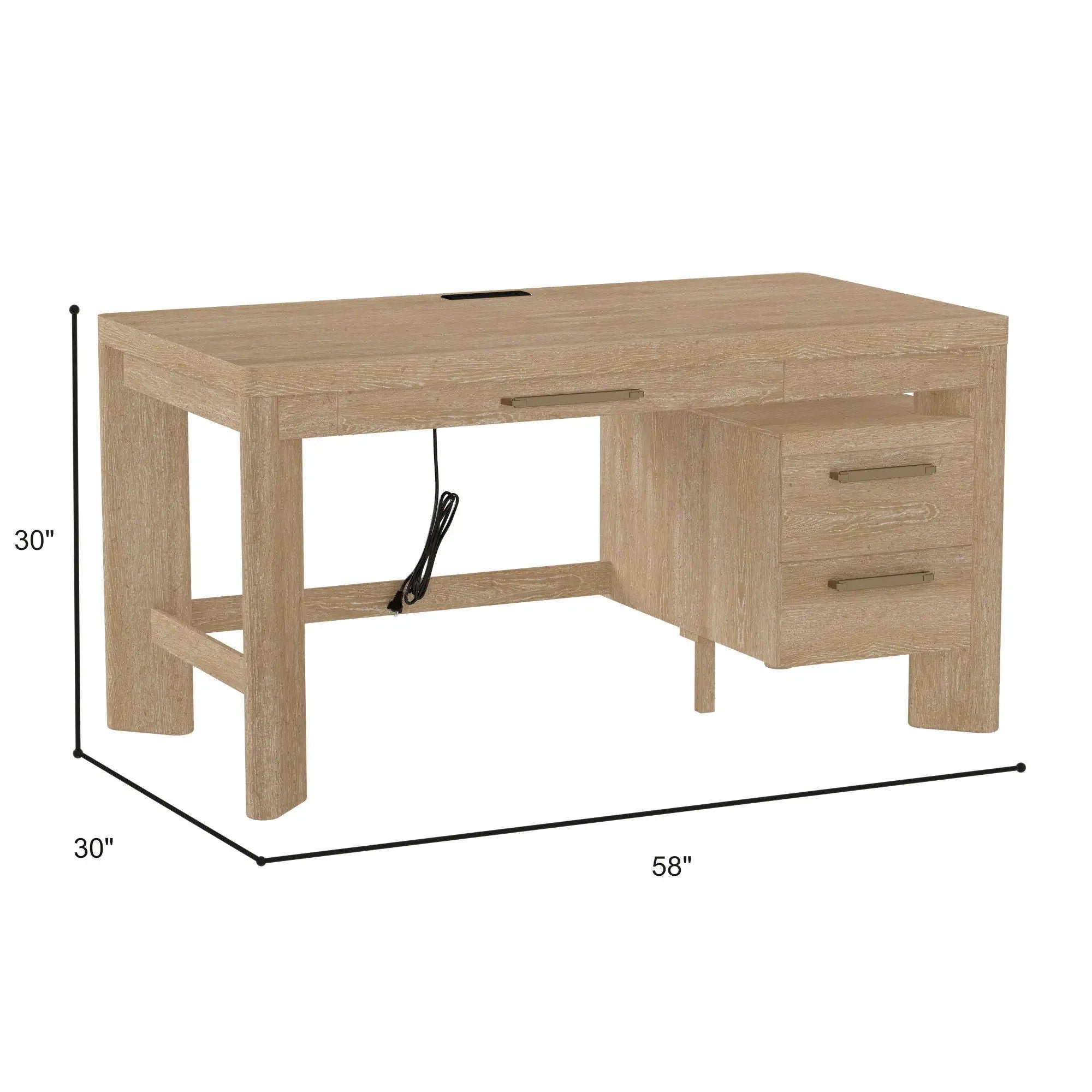 Desk - Tan - Wood by HouseOfZazla