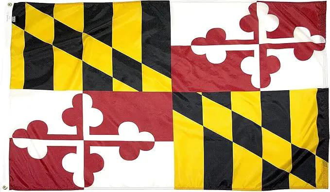 FlagSource Maryland Nylon State Flag, Made in the USA, 3x5' by GreenHaven Gardens