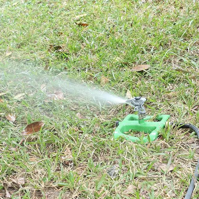 STYDDI Deluxe Pulsating Impact Sprinkler with Heavy Duty Metal Base, Pro Metal Adjustable Circular Water Sprinkler for Medium to Large Lawn, Yard, Garden and Large Areas, Coverage up to 6,360 Sq. ft by GreenHaven Gardens