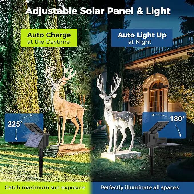 Solar Spot Lights Outdoor Waterproof for Flag, Tree, House, Garden, Yard, Landscape Spotlights for Accent Uplighting Halloween Christmas Decorations-6 Pack by GreenHaven Gardens