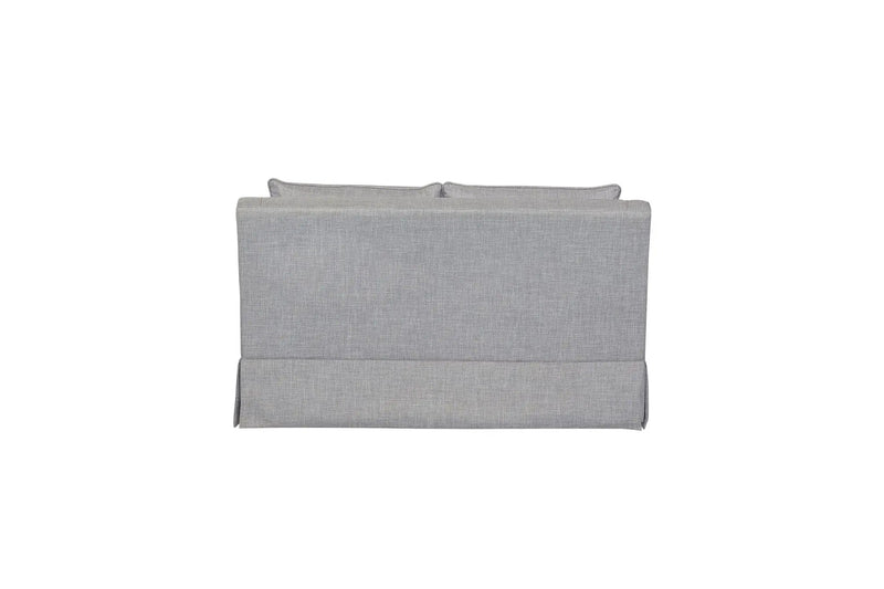 Loveseat With Skirt And Reversable Cushions And 2 Pillows - Light Gray by Unique Piece Furniture