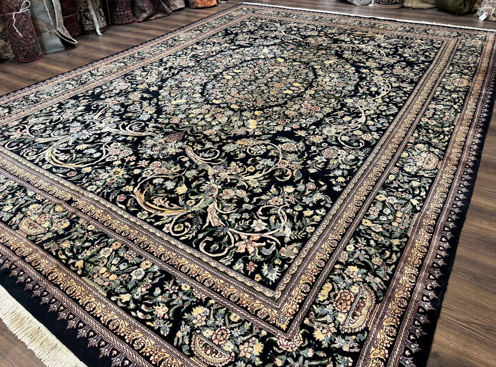 Pak Persian Rug 10x14, Elegant Floral Carpet, Fine 225 KPSI by Jewel Rugs
