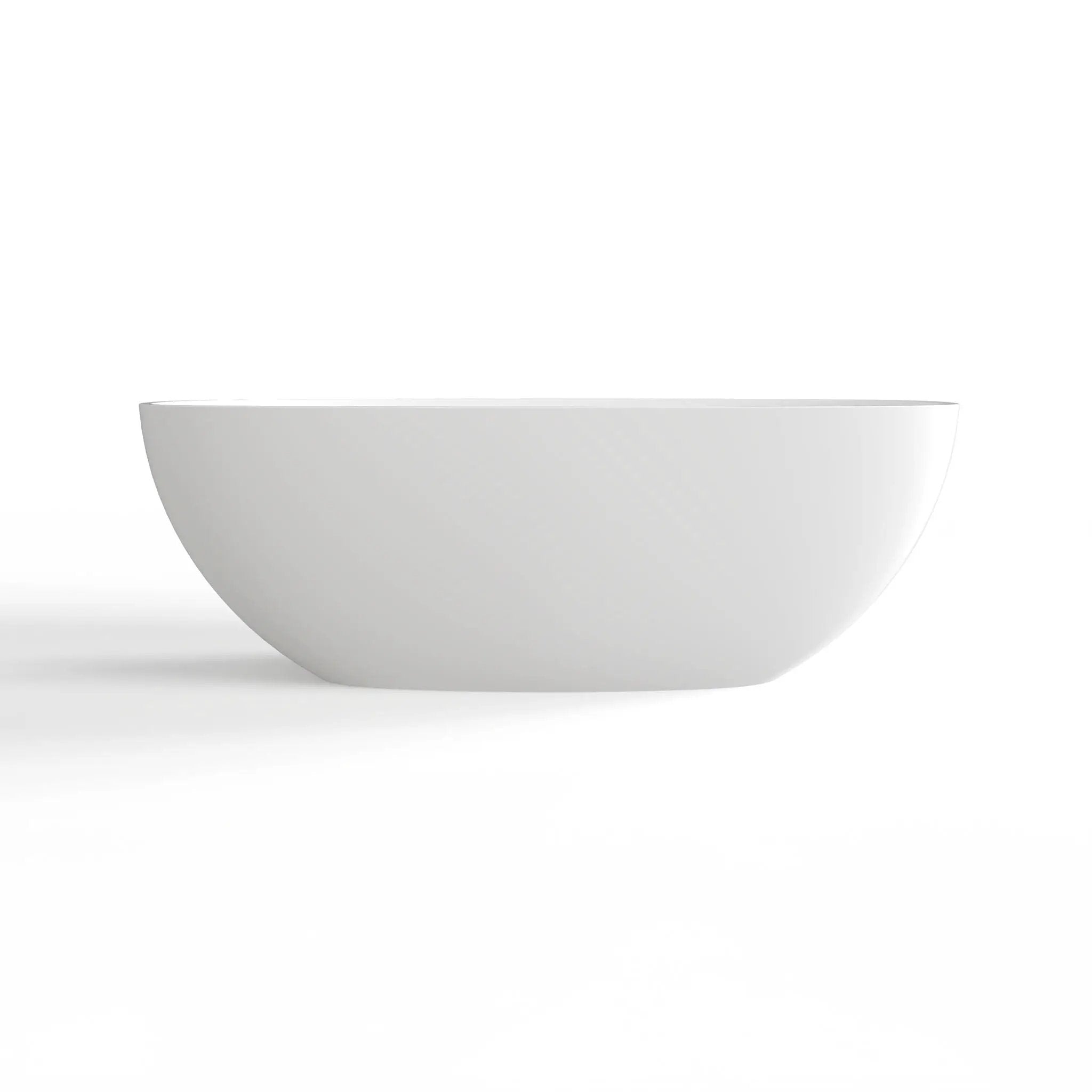 Soaking Bathtub, Freestanding, Solid Surface - Matte White by HouseOfZazla