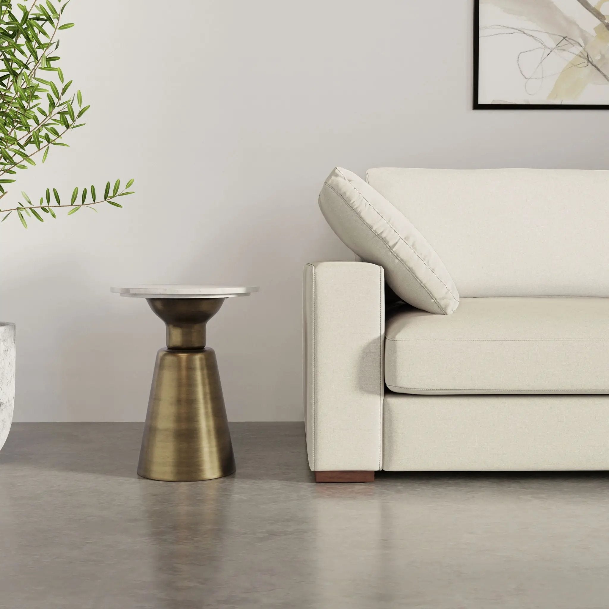 Leyla - Side Table - Antique Brass by HouseOfZazla