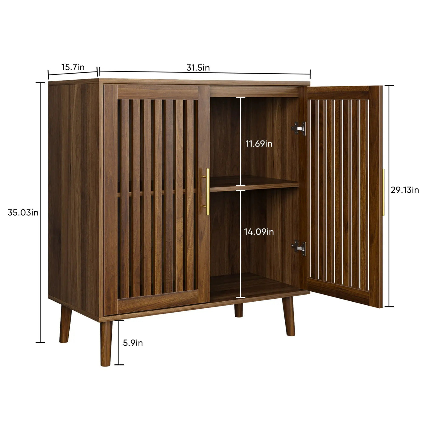 Grille Striped Sideboard Buffet Cabinet With Storage by HouseOfZazla