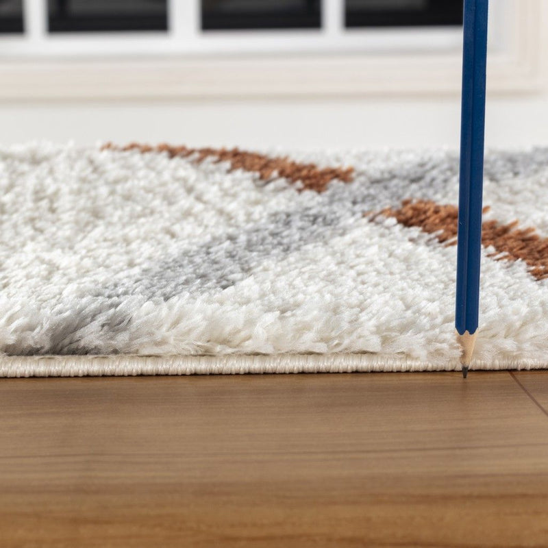 Loft Shag - 7'10" X 9'10" Polypropylene Shaggy Area Rug - Ivory by HouseOfZazla