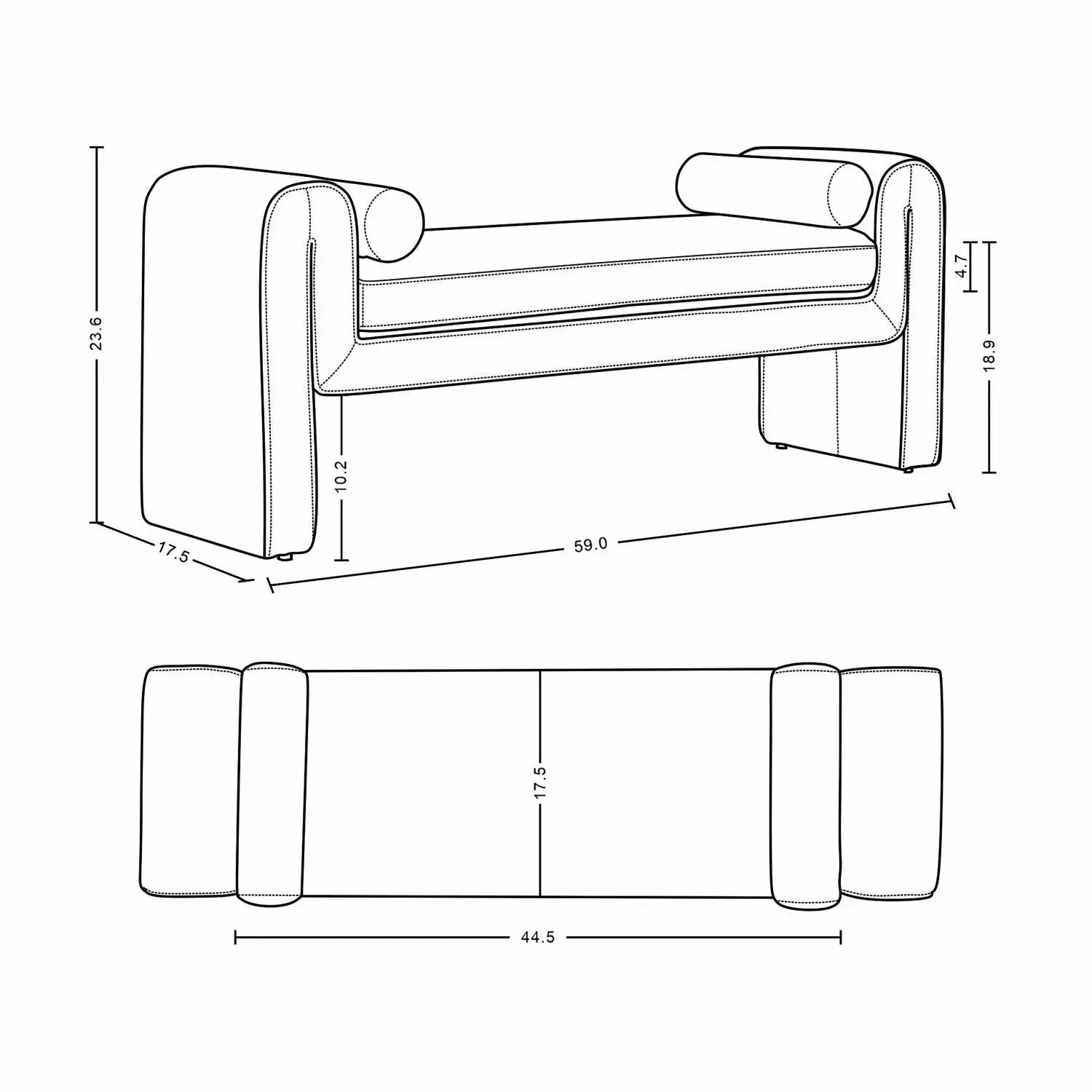 Concord - Accent Bench by HouseOfZazla