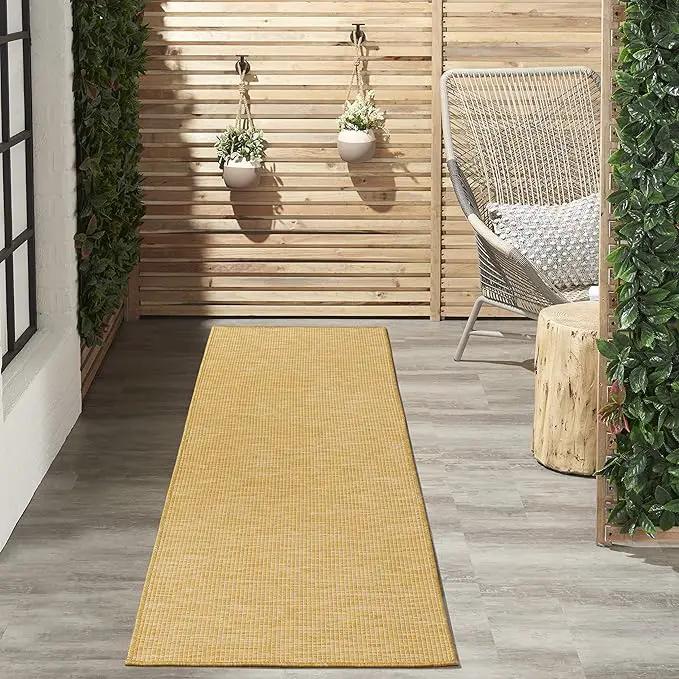 Nourison Home Positano 10' Runner Yellow Fabric Modern Area Rug (10' Runner) by GreenHaven Gardens