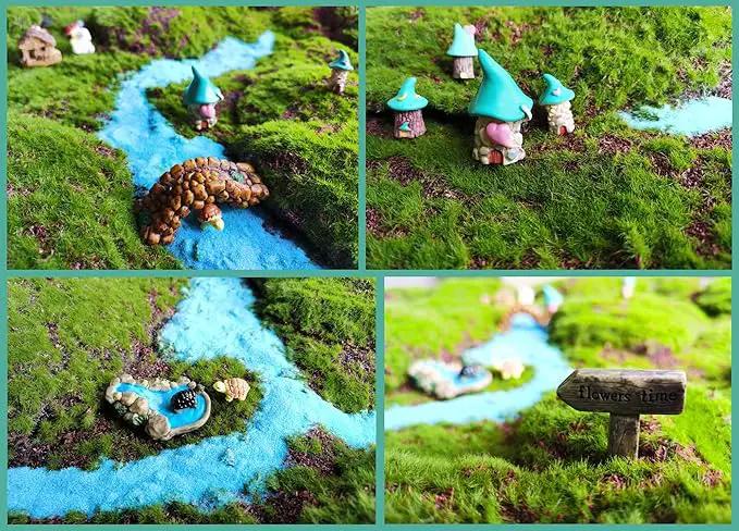 HYG Miniature Fairy Garden Accessories, Figurines, Landscape Set, Potted Horticulture Ornaments for Decoration by GreenHaven Gardens