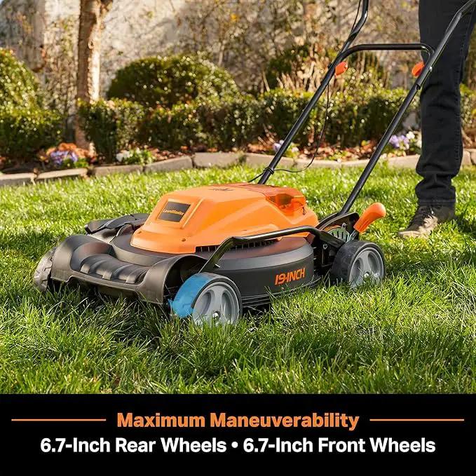 LawnMaster CLMF4819X 19-inch Brushless Cordless Mower with 2X24V MAX* 4.0Ah Battery and a Dual Charger 6 Cutting Position by GreenHaven Gardens