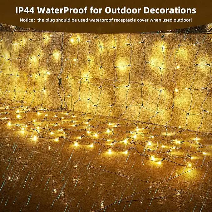 Led Net Lights Christmas Lights Outdoor Christmas Net Lighting with 121Led Mini Globe Lights 5ftx5ft, Outdoor Indoor Fairy Mesh Net Lights for Christmas Trees, Bushes, Shrubs Decorations(WarmWhite) by GreenHaven Gardens