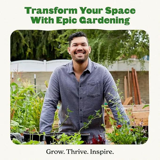 Epic Gardening Reusable Seed Starter Tray - 4 Cell 3"/8 Seedling Starter Trays - Easy Watering, Indoor Greenhouse, Plant Starter, Gardener-Friendly for Seedlings | UV-Treated & BPA-Free - Black by GreenHaven Gardens