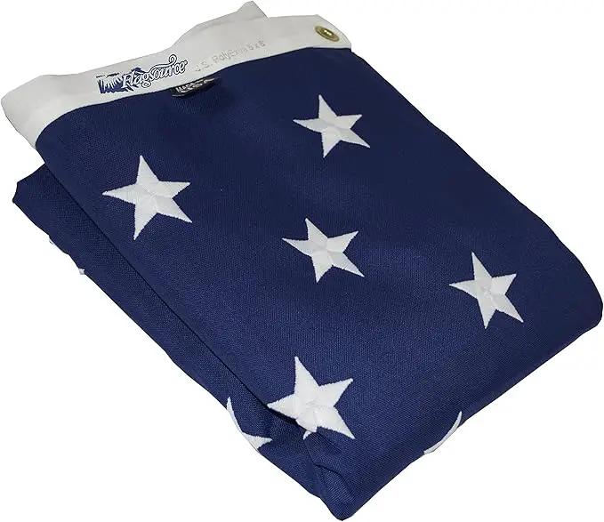 FlagSource FMAA Certified PolyExtra Polyester American Flag with Embroidered Stars and Sewn Stripes, Made in the USA, 5x8' by GreenHaven Gardens