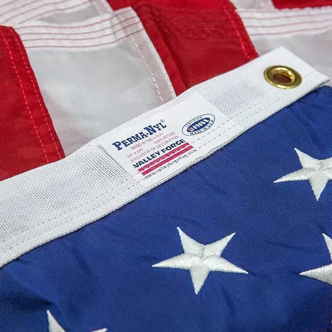 American Flag - 100% Made in the USA - 3' x 5' ft - Koralex II 2-ply Polyester - Sturdy, Durable and Patriotic - Great for Gardens, Homes, Patios and Cars – By Valley Forge Flag by GreenHaven Gardens