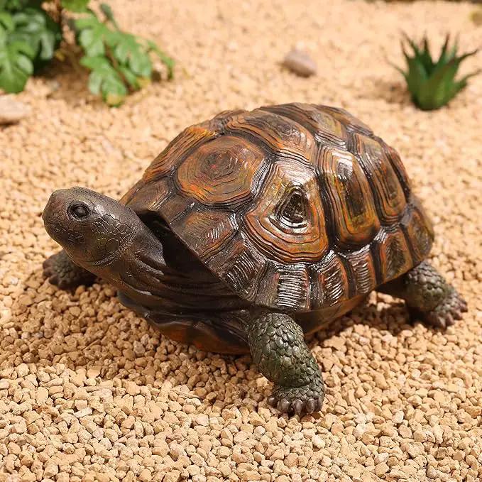 Tortoise Turtle Statue,Resin Garden Sculpture Indoor/Outdoor Yard Lawn Ornament,Home Decor (Large) by GreenHaven Gardens